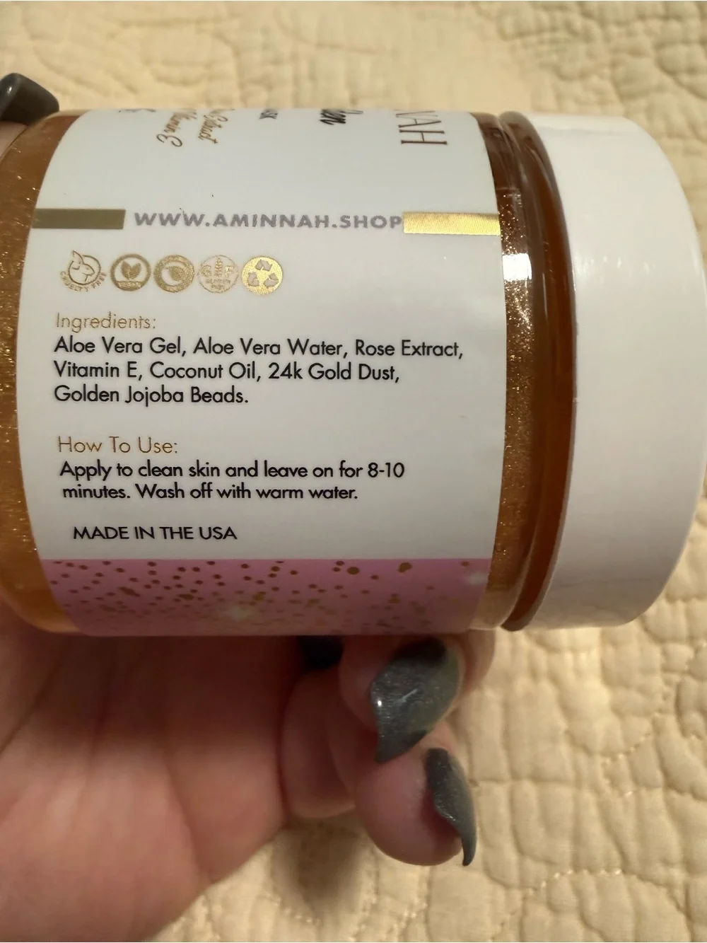 Aminnah Jelly Face Mask (NEW Product) Cucumber, Lemon, Rose & Golden You pick 1! - Picture 9 of 9